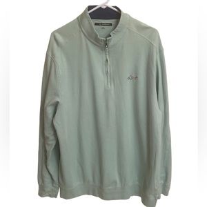 GREG NORMAN Men's 1/4 Zip Pullover Long Sleeve Mint Green Sweatshirt Size XL/TG